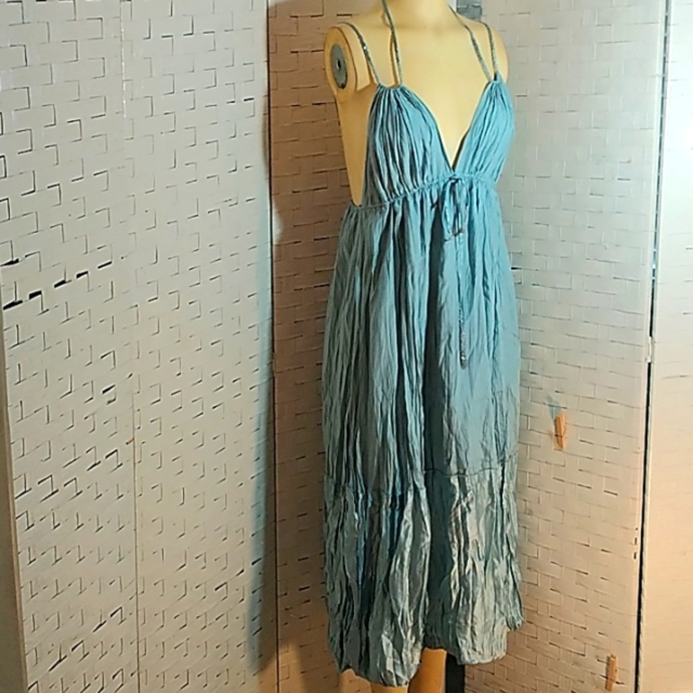Bead Embellished Silk Midi